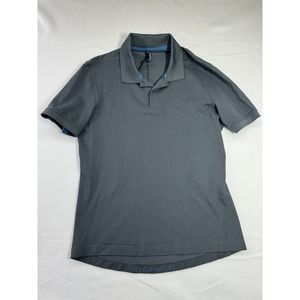 Lululemon Golf Polo Shirt Mens Small Solid Gray Vent Performance Stretch